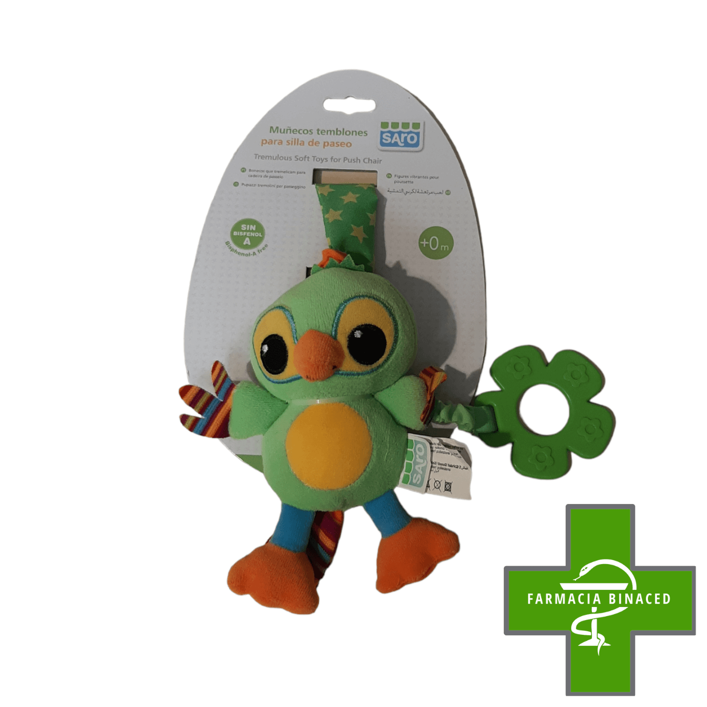 SARO MUÑECO TEMBLON PAJARO VERDE