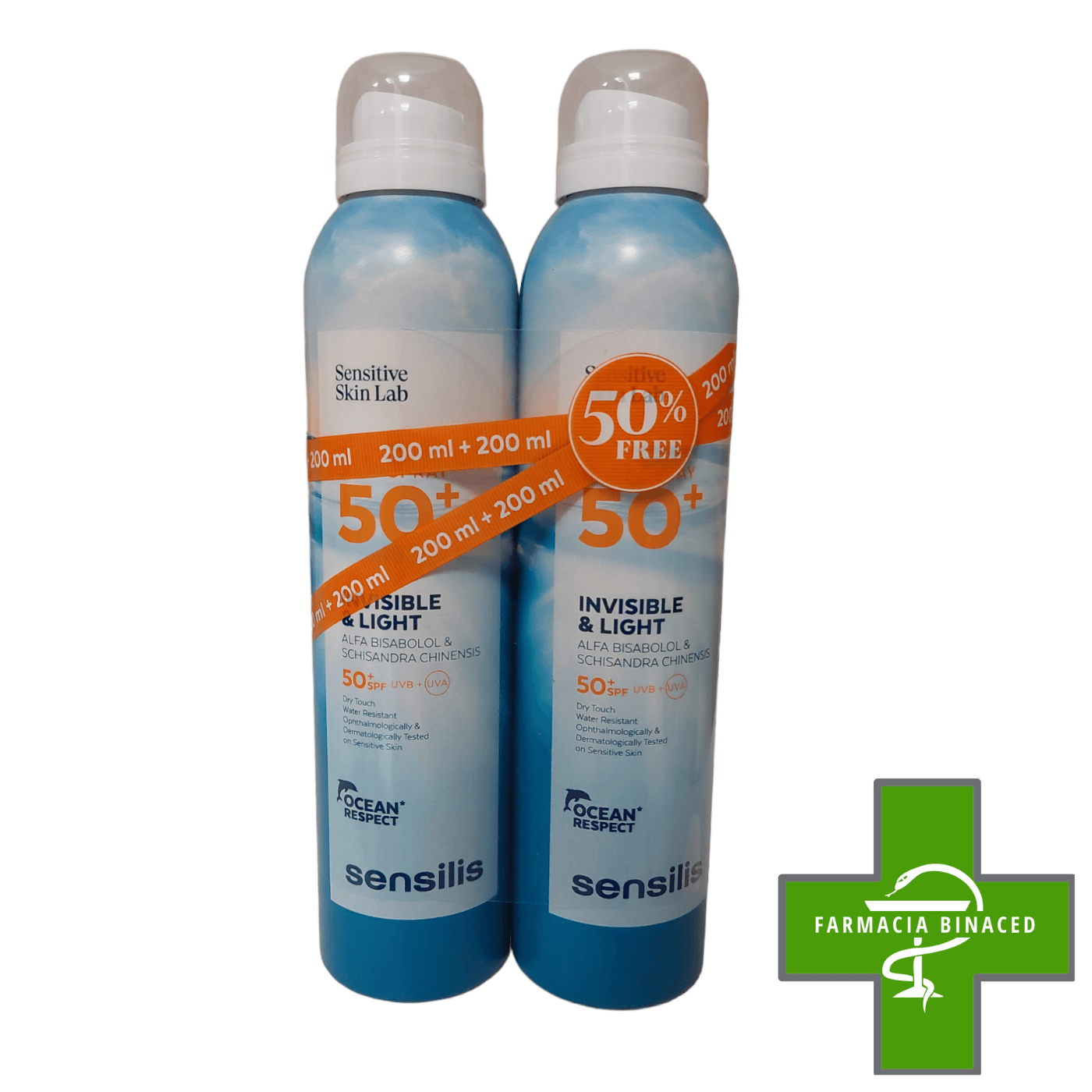 SENSILIS DUPLO SPRAY INVISIBLE 50 200ML+200ML