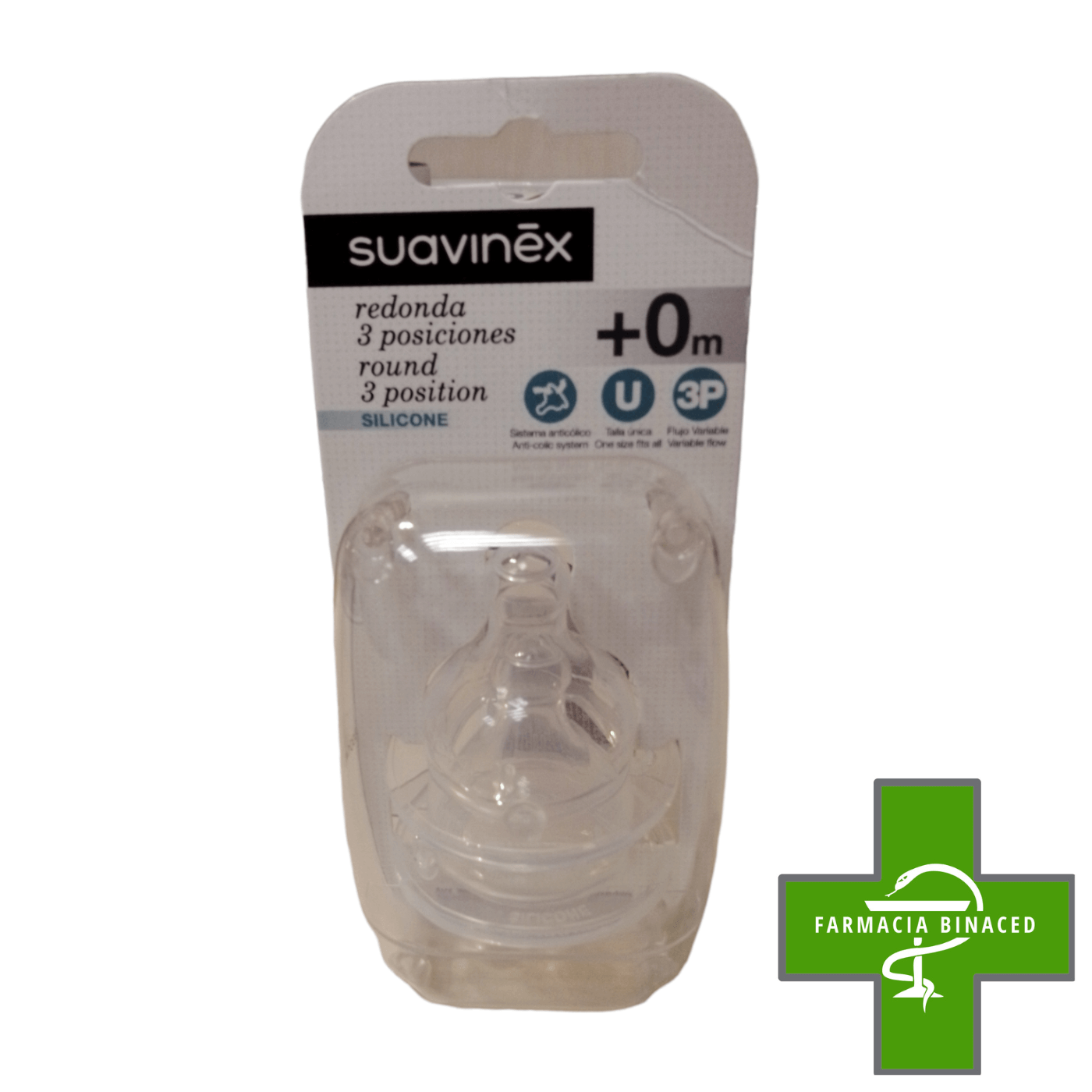 SUAVINEX 2 TETINAS 3 POSICIONES SILICONA +0M