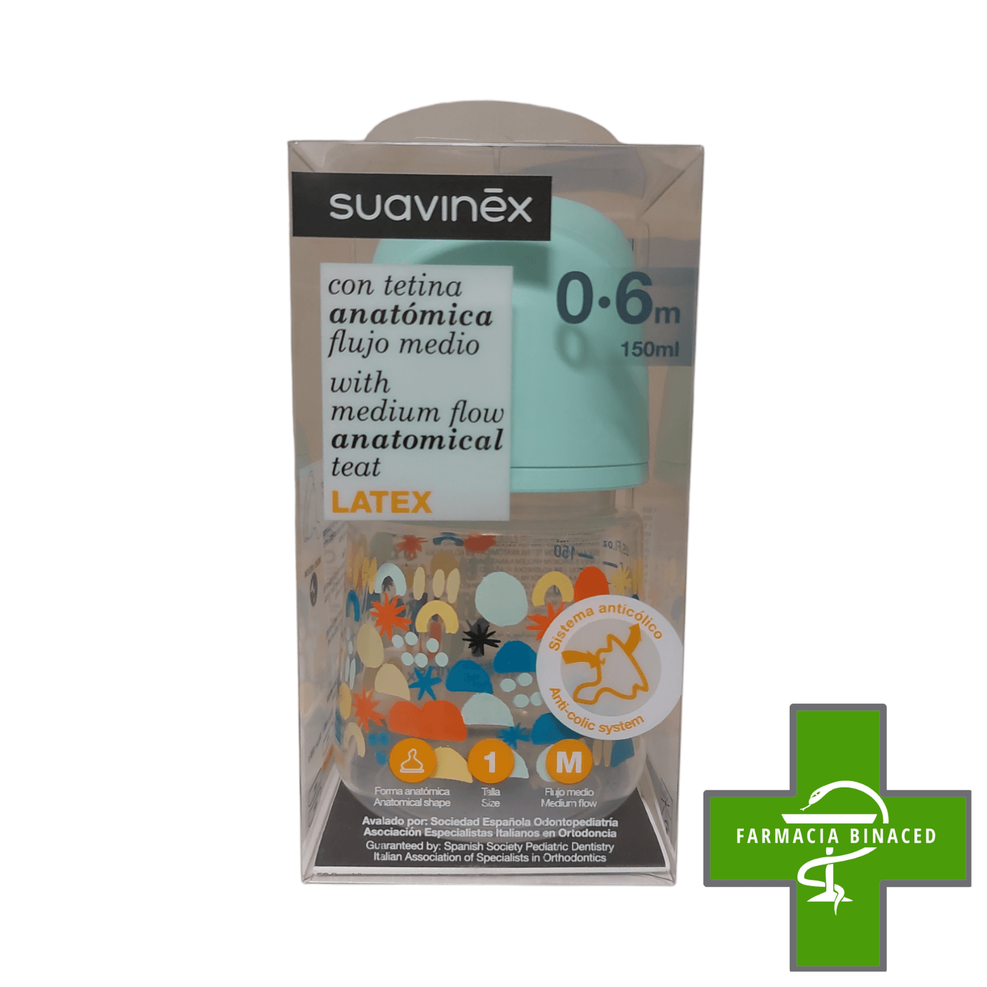SUAVINEX BIBERON LATEX 0-6M 150ML