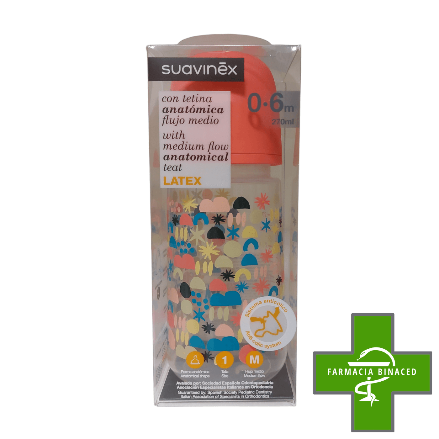 SUAVINEX BIBERON LATEX 0-6M 270ML