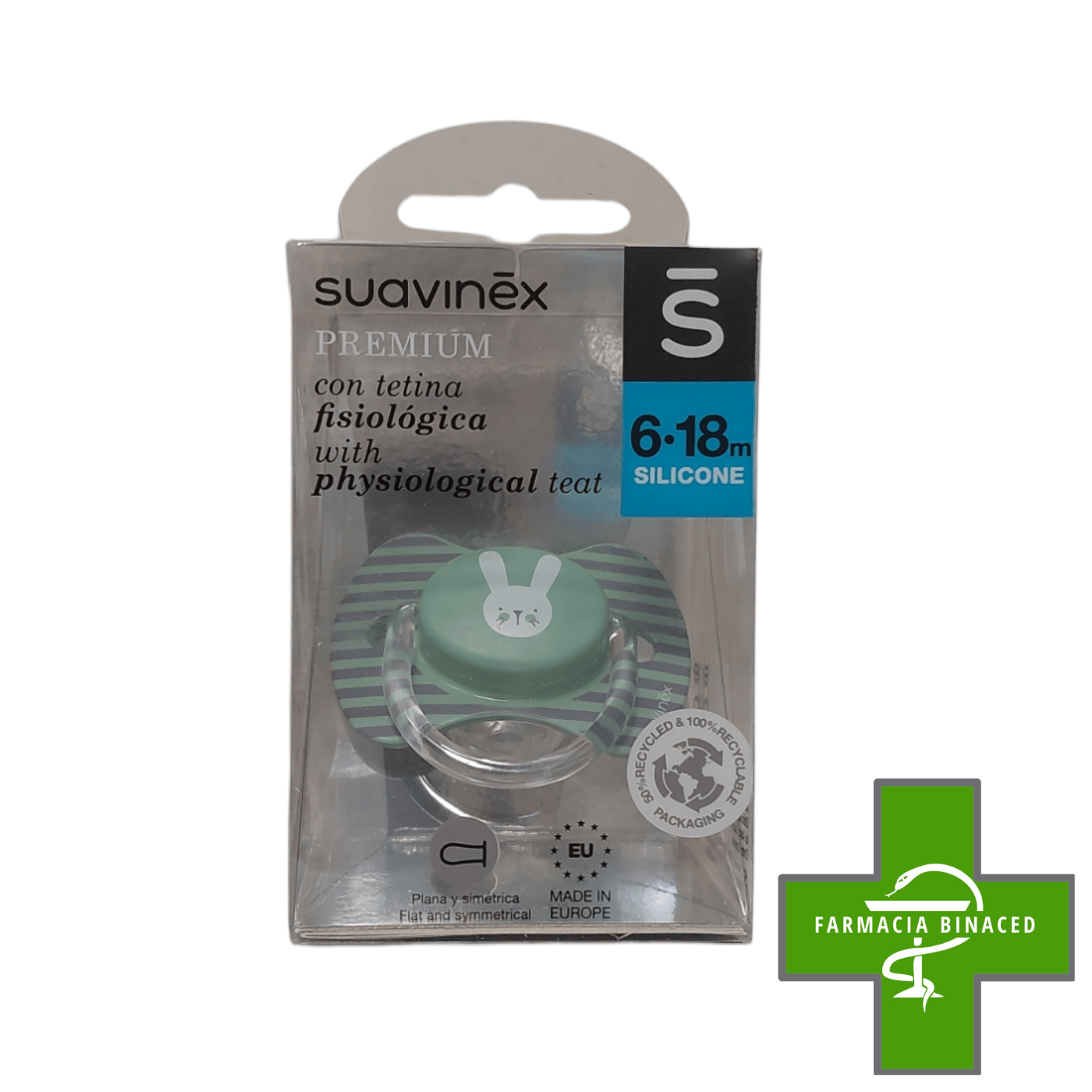 SUAVINEX CHUPETE PREMIUM FISIOLOGICO SIL 6-18M