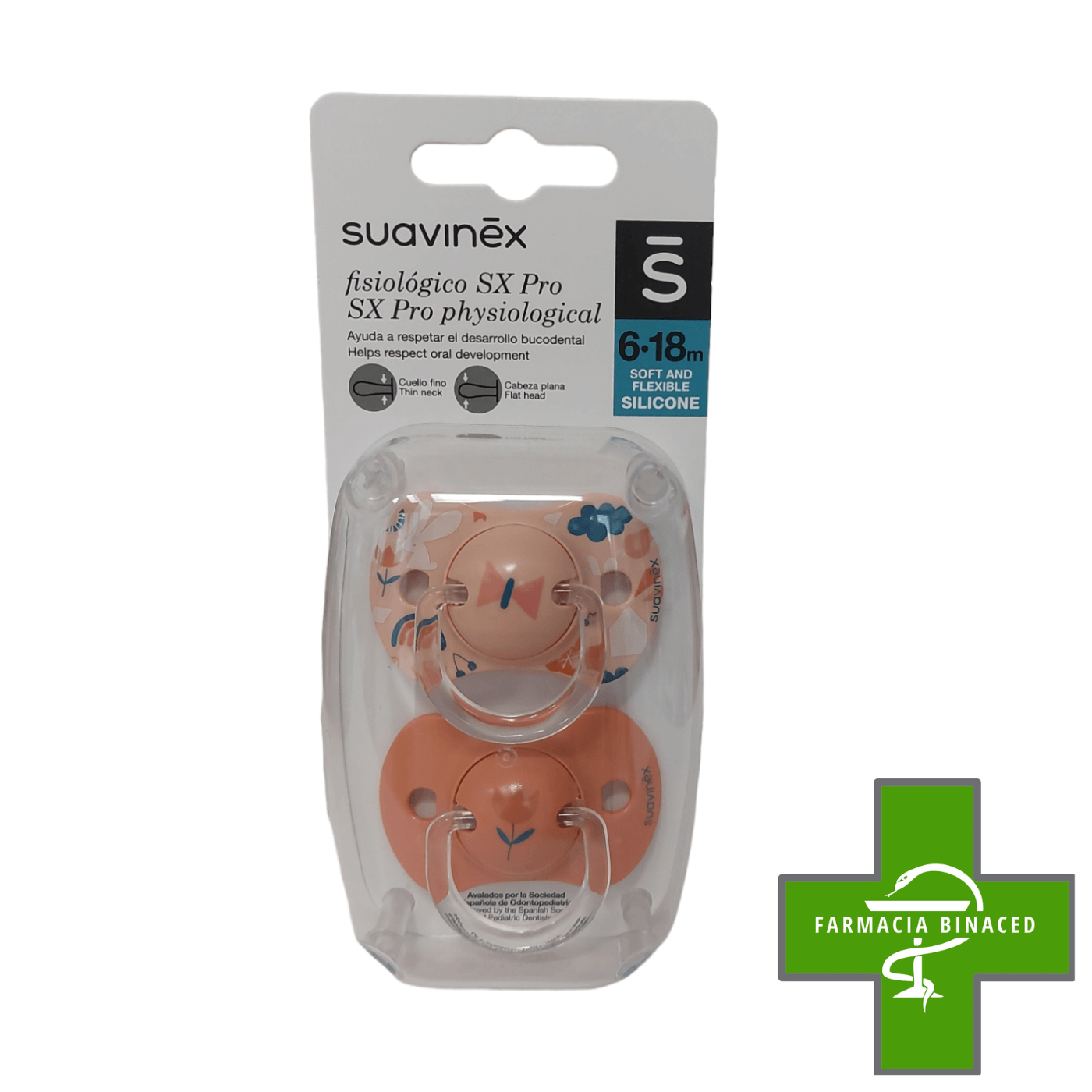 SUAVINEX CHUPETE SIL SX PRO 6-18M 2UDS