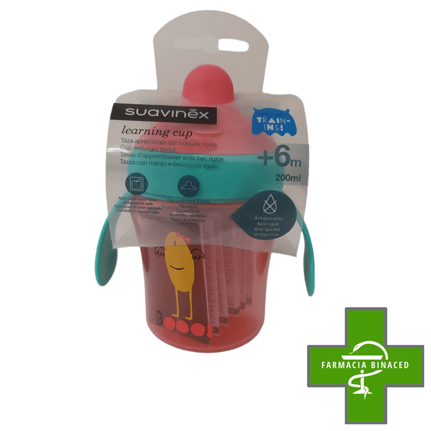 SUAVINEX TAZA ANTIDERRAME +6M 200ML