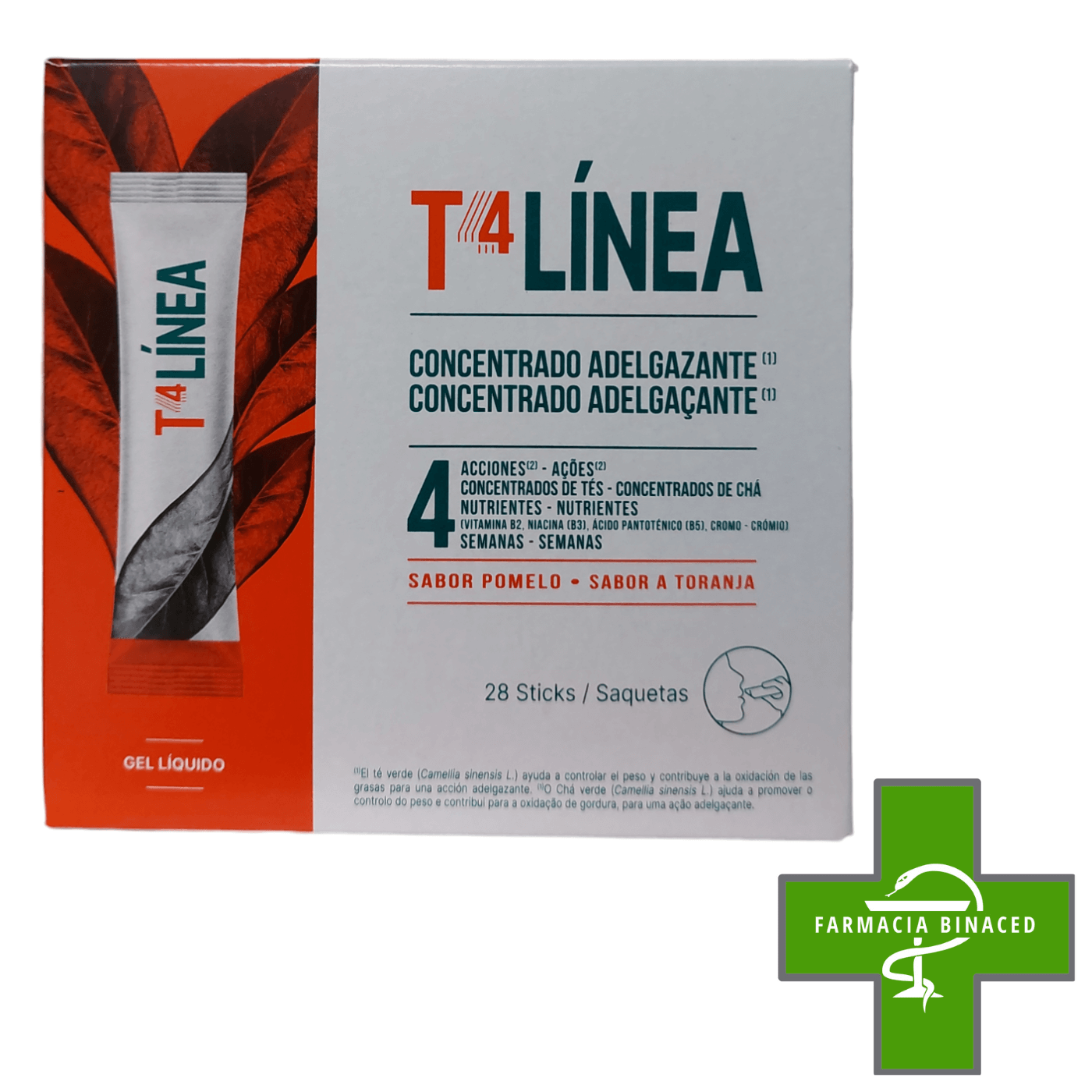 T4 LINEA CONCENTRADO ADELGAZANTE 28 STICKS