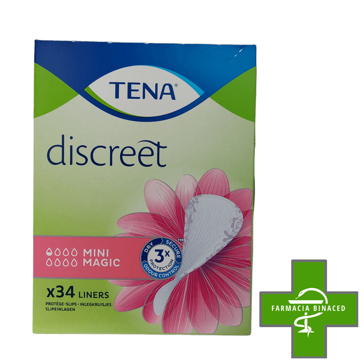 TENA DISCREET MINI MAGIC 34 PROTEGESLIPS