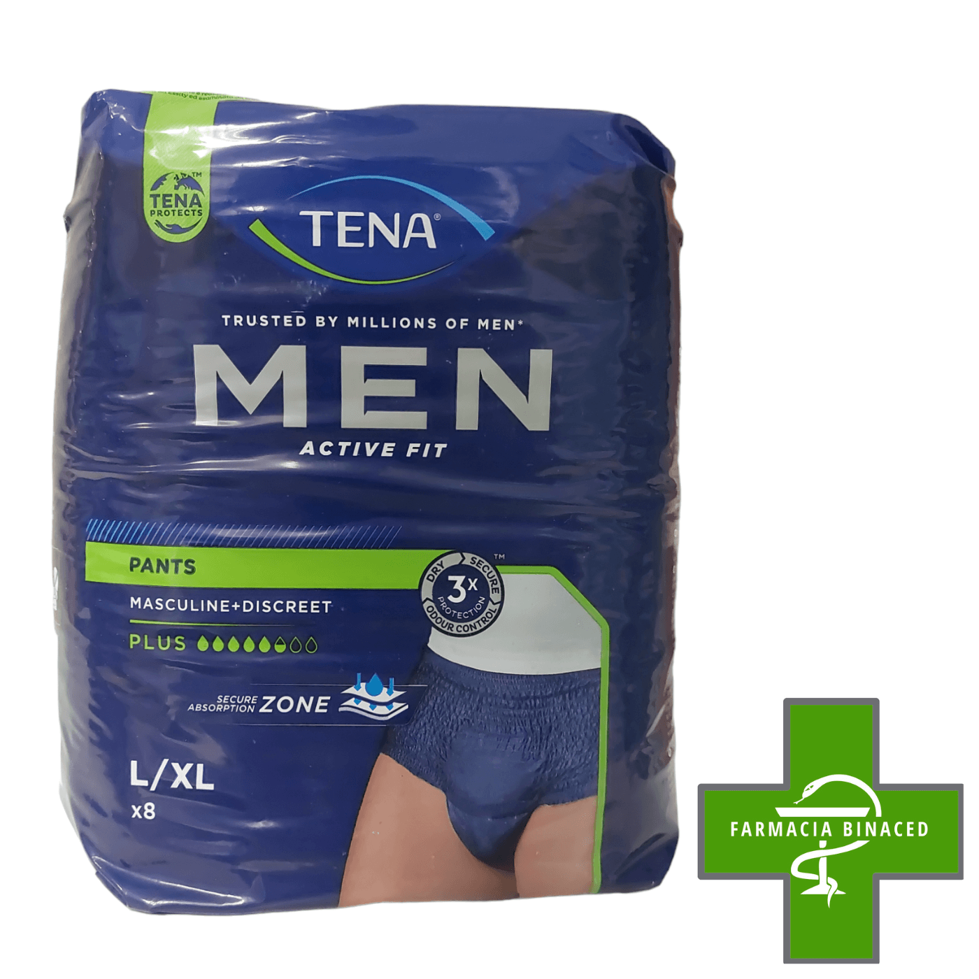 TENA MEN ACTIVE FIT PANTS LXL 8U