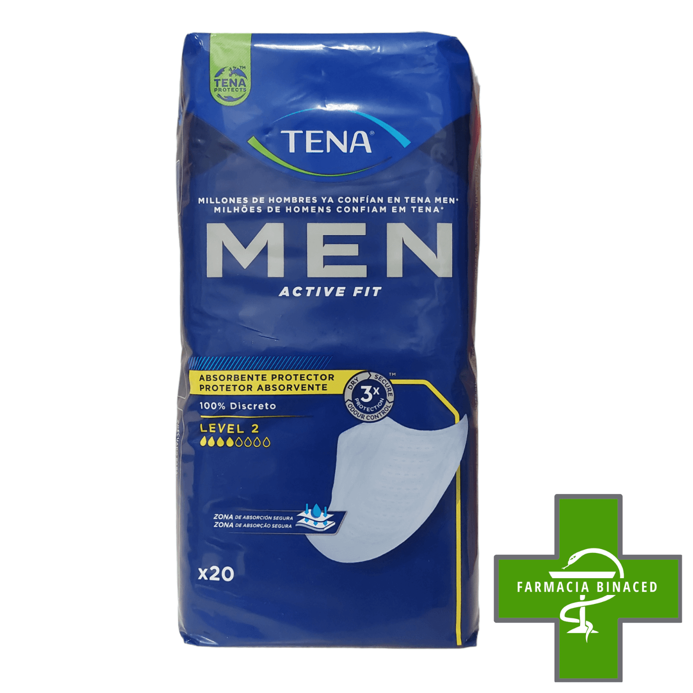 TENA MEN LEVEL 2 20 ABSORBENTES