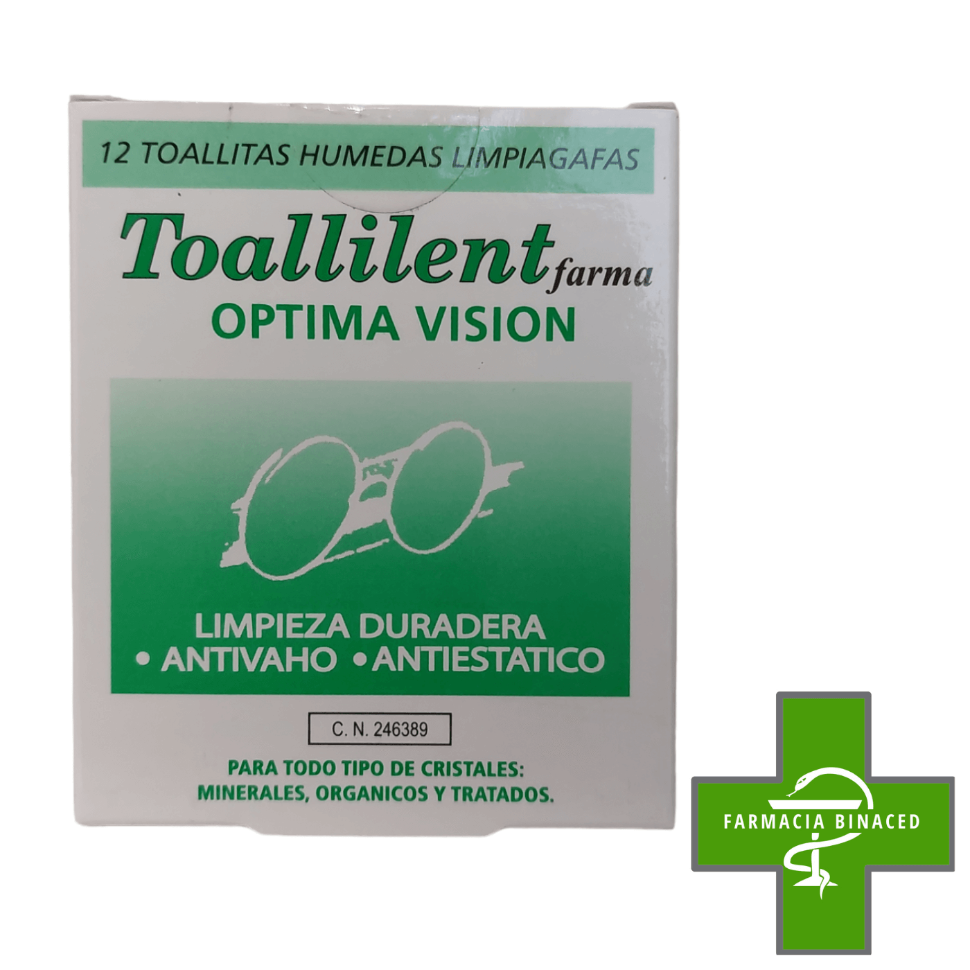 TOALLILENT TOALLITAS HUMEDAS LIMPIAGAFAS 12U