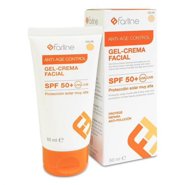 Farline Gel-Crema Facial Anti-Age Control con Color SPF50+ 50ml