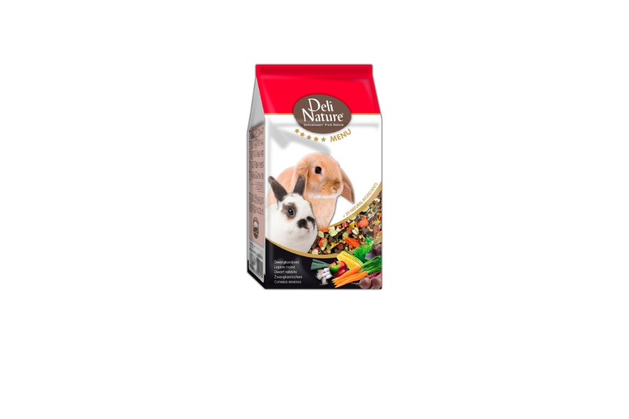 PIENSO PARA CONEJOS ENANOS MENU CINCO ESTRELLAS NATURAL 2,5KG